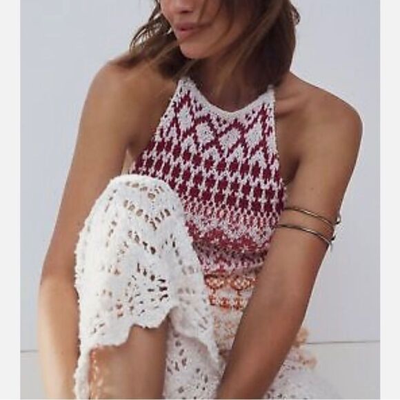 Free People Ikat Oasis Maxi Dress Halter Crochet
Knit buckles size M NWOT - Picture 4 of 13